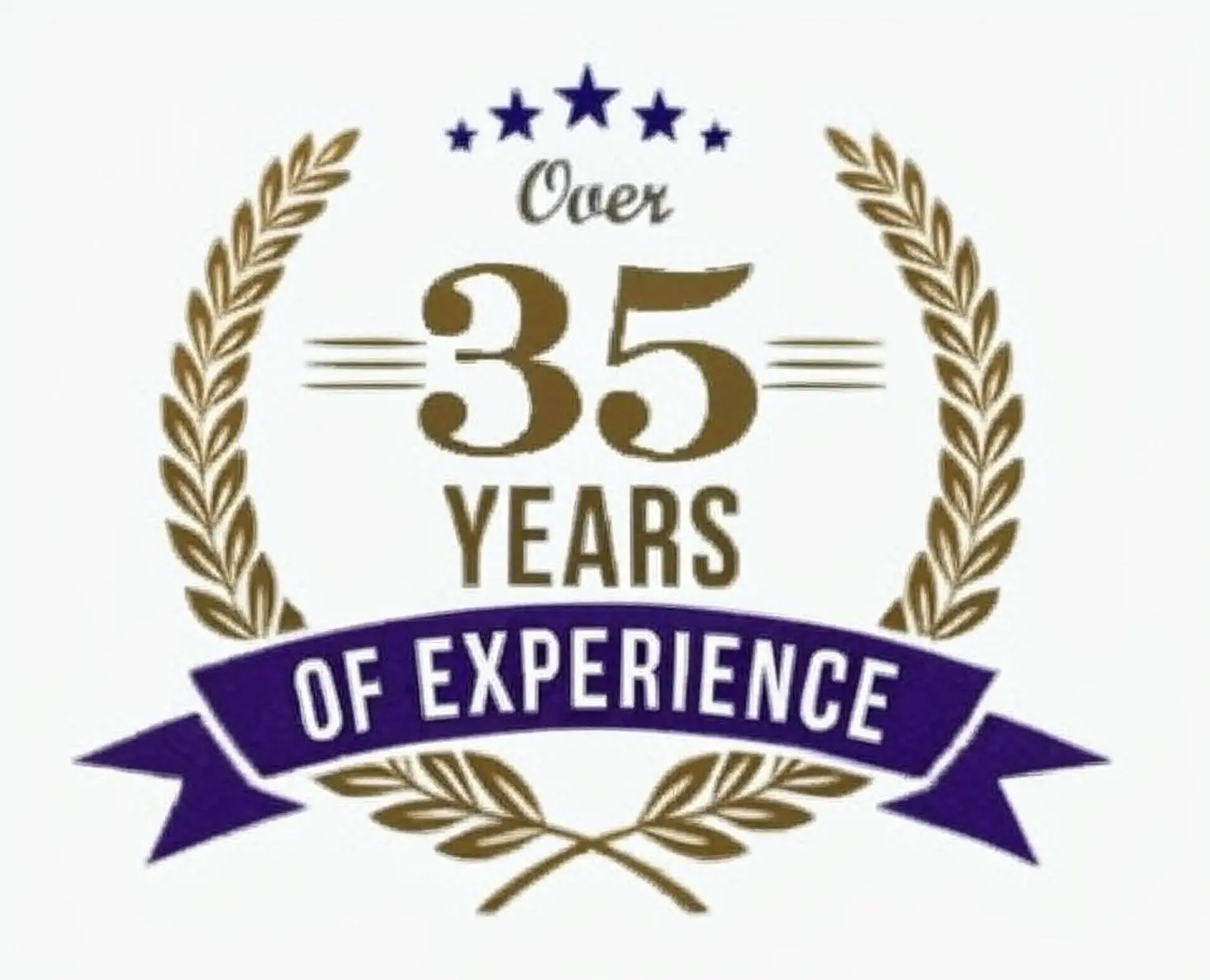 Over 35 years of experience award badge for community association and property management services